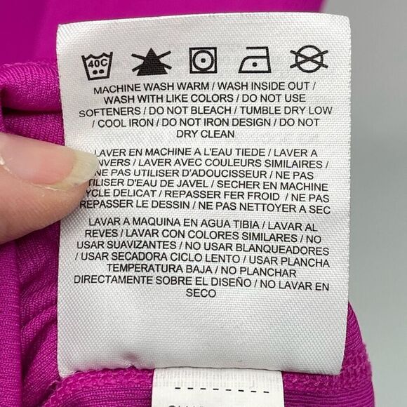 Nike Women's T-Shirt Dri-Fit Crew Neck Short Sleeve Magenta Pink Size Medium - Picture 5 of 10